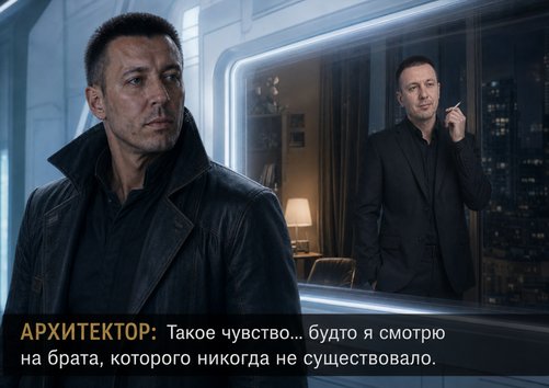 The Architect watches through the observation window as Earth's Artem smokes by his window at night — 'It's like I'm looking at a brother who never existed'