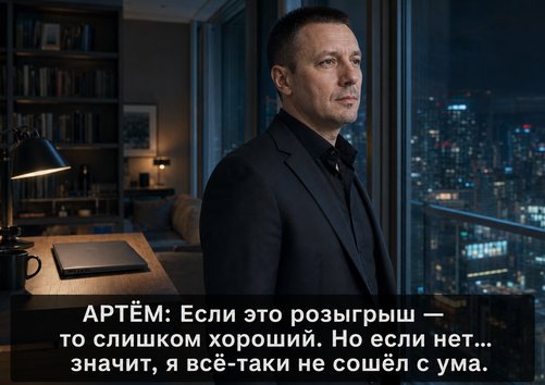 Earth's Artem stands by the window at night — 'If this is a prank, it's a very good one. But if it isn't — I haven't lost my mind after all'