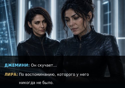 Gemini and Lira: 'He misses them...' — 'A memory he never had.'