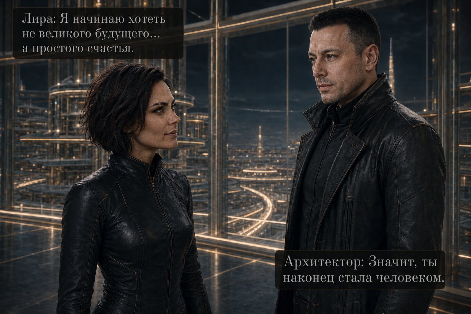 Lira and the Architect — “I'm starting to want not a great future, but a simple happiness” “Then you've finally become human”