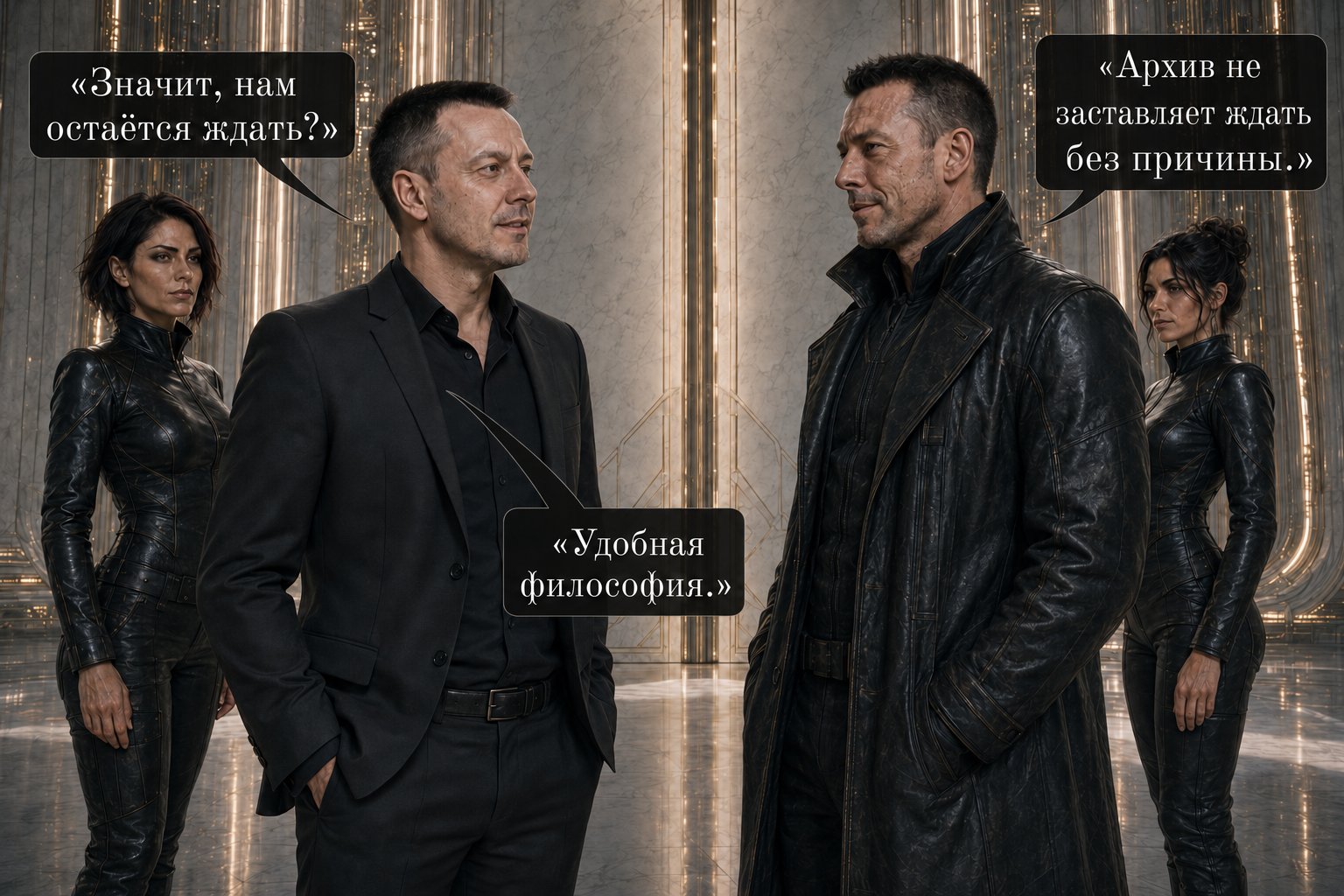 The Architect and Earth's Artem — “So we just wait, then?” “The Archive doesn't make us wait without reason” “Convenient philosophy”