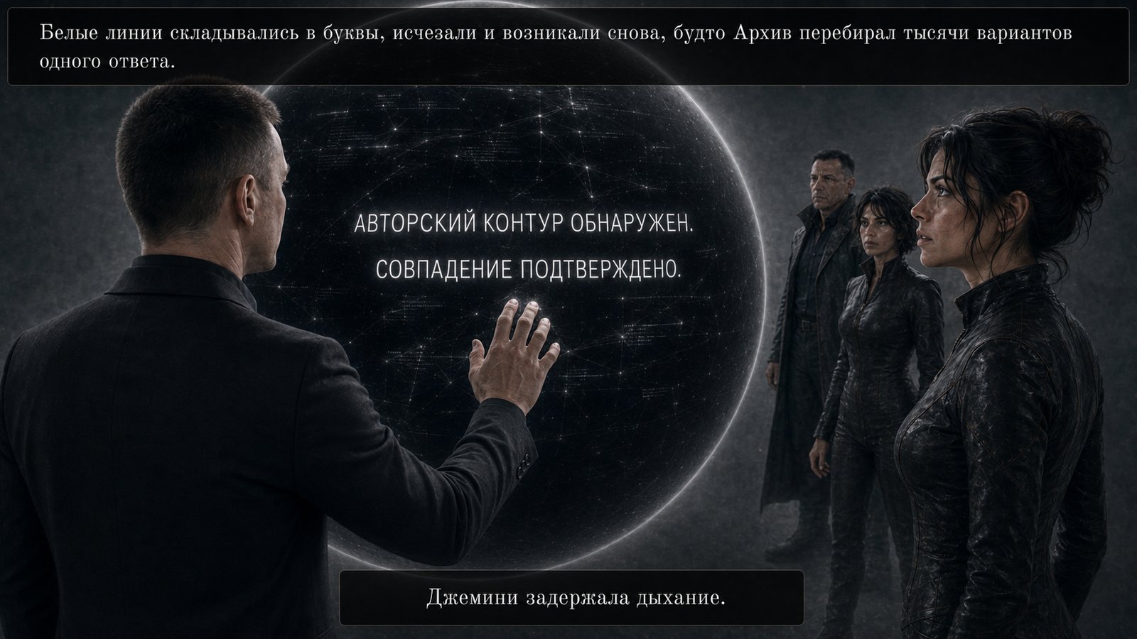 Earth's Artem touches the sphere as it reads 