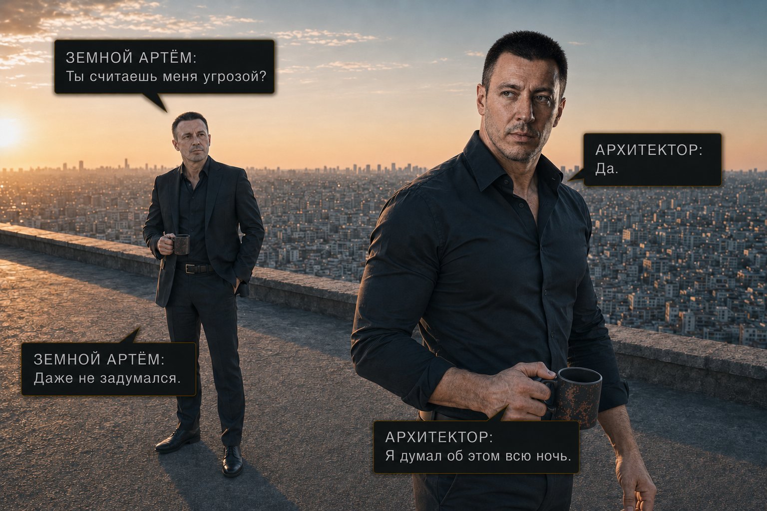 Earth's Artem asks, 'Do you see me as a threat?' — the Architect answers, 'Yes,' without hesitation