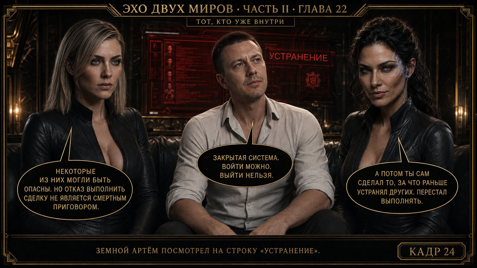 — Terminate surveillance, — I ordered.