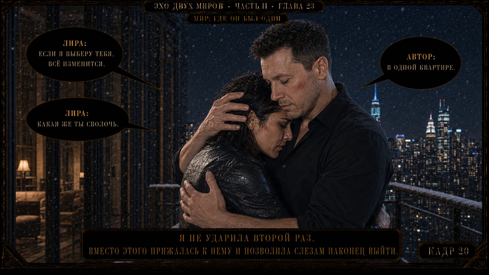— You deserved that, — I whispered.