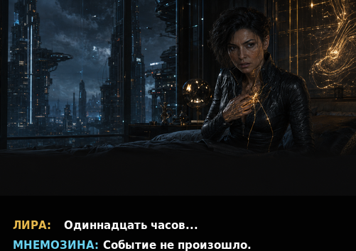 Comic panel: event did not occur