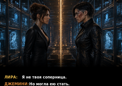 Comic panel: I'm not your rival