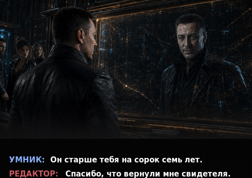 Comic panel: thank you for returning my witness