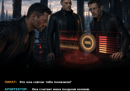 Comic panel: a later copy