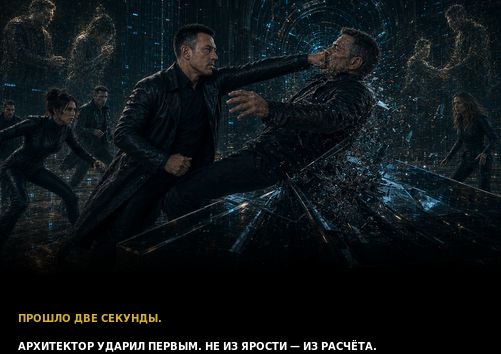 Comic panel: not out of rage, out of calculation