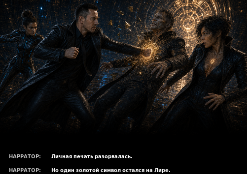 Comic panel: one golden symbol remained