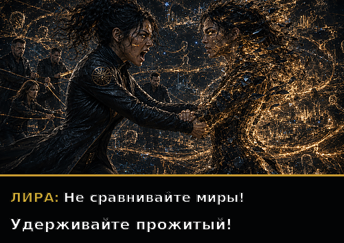 Comic panel: hold onto the one you lived