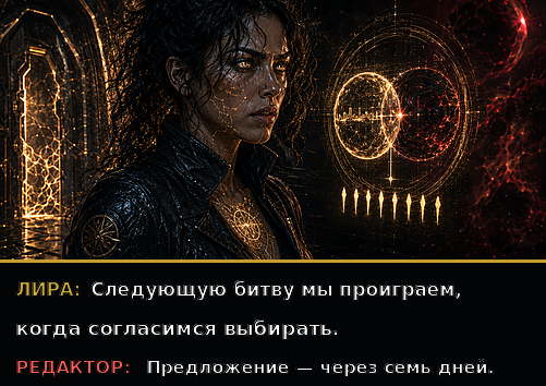 Comic panel: the offer in seven days