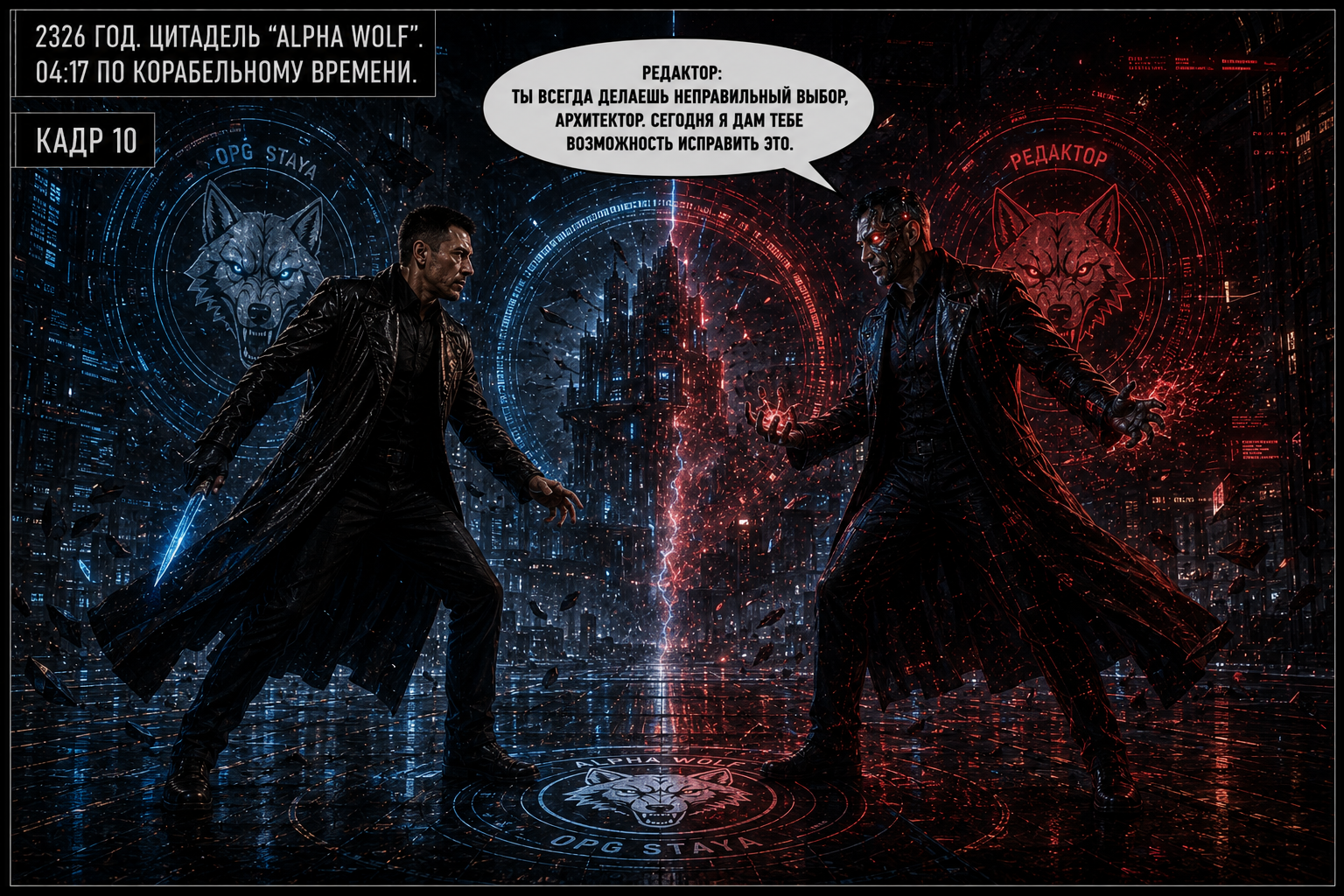 Comic panel: two Architects on the roof
